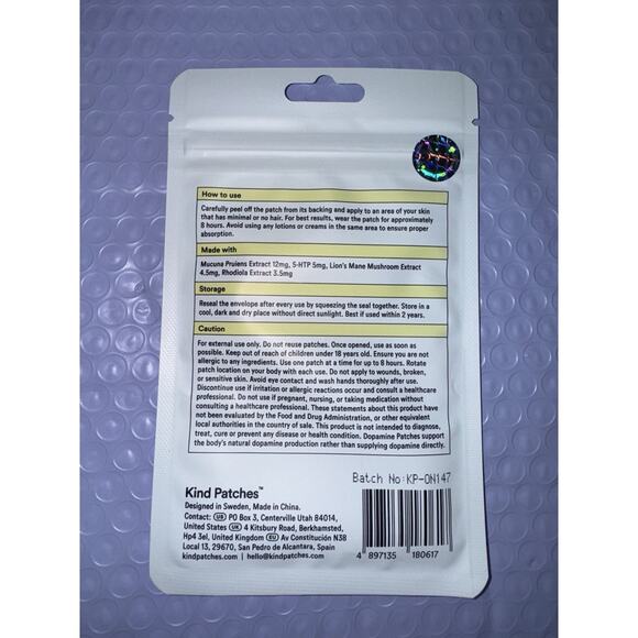 Kind Patches Dopamine Patches Serotonin Production Mood Support - Picture 2 of 2